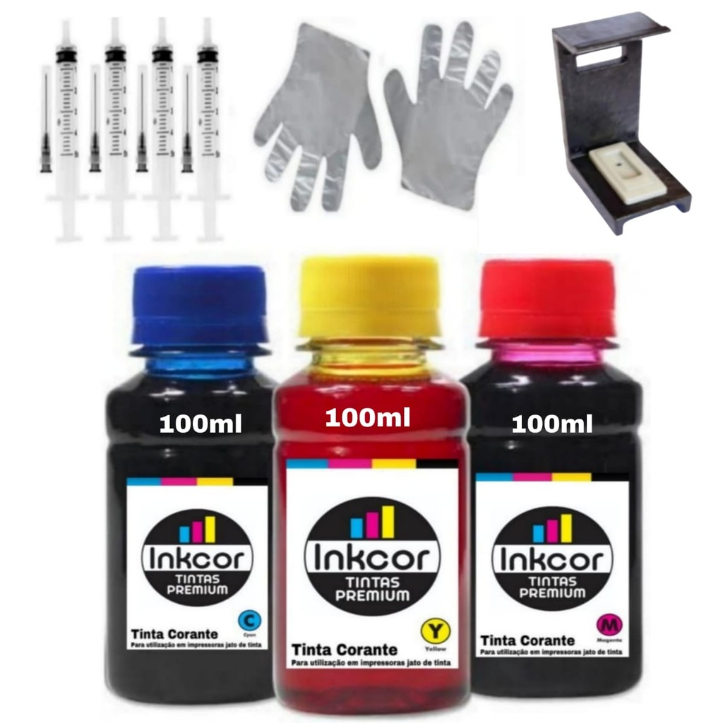 Tinta Colorida Recarga de Cartucho 662 664 667 60 Compatível Impressora HP 2676 2874 2774