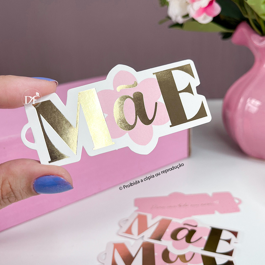 Tag MÃE - Dia das Mães | Para presentes e embalagem | 9x3cm