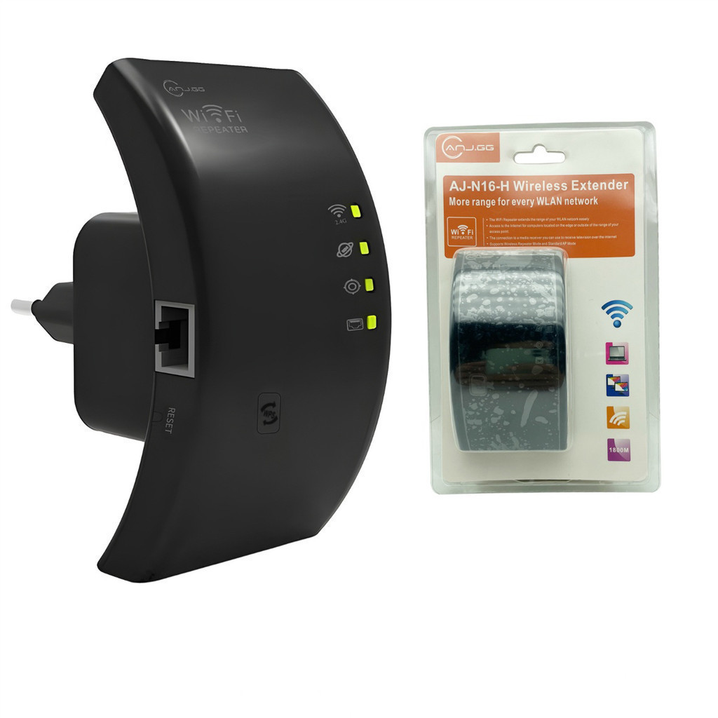 Repetidor WiFi 300Mbps 2.4GHz Amplificador de Sinal Wireless Extensor com Porta RJ45