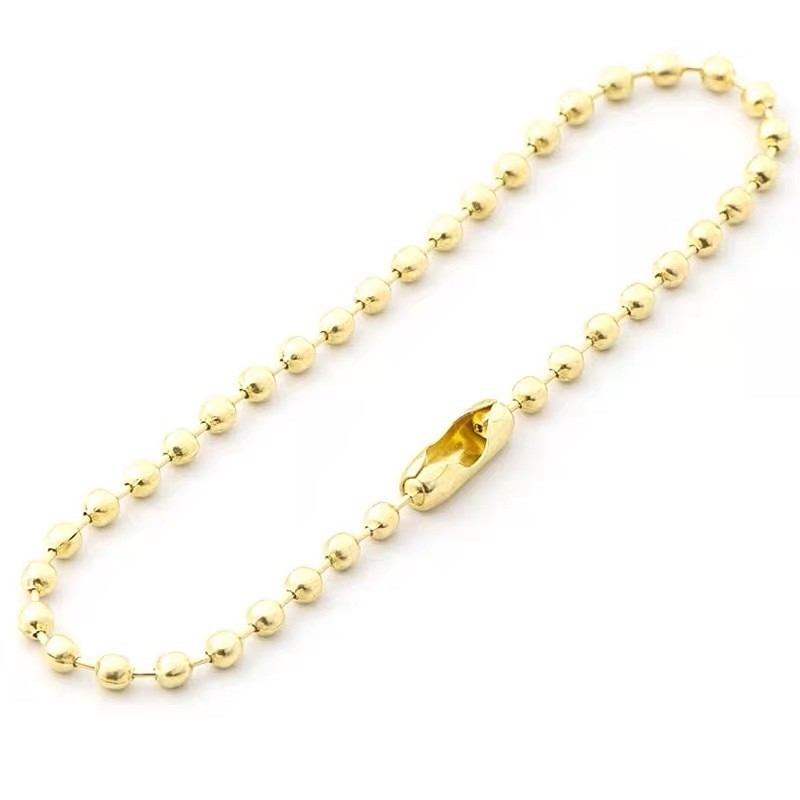 100 PCS Corrente De Bolinha Ferro Com Canoa 10cm Tag Chaveiro