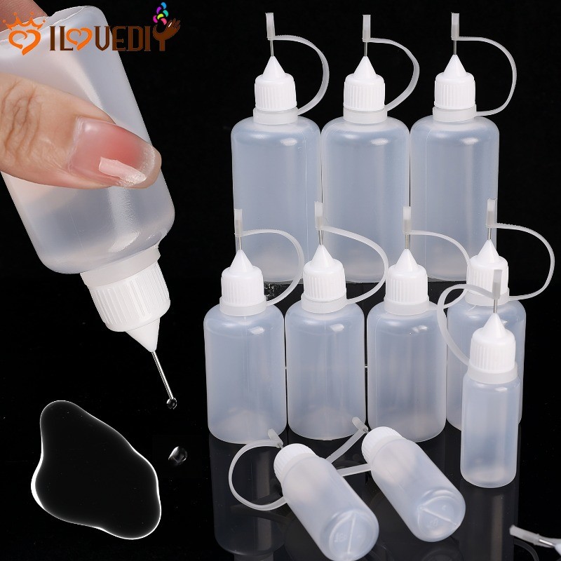 Frasco De Cola Com Ponta De Agulha-Plástico De Apertar Aplicador-Ferramenta De Artesanato De Papel Para Scrapbooking DIY