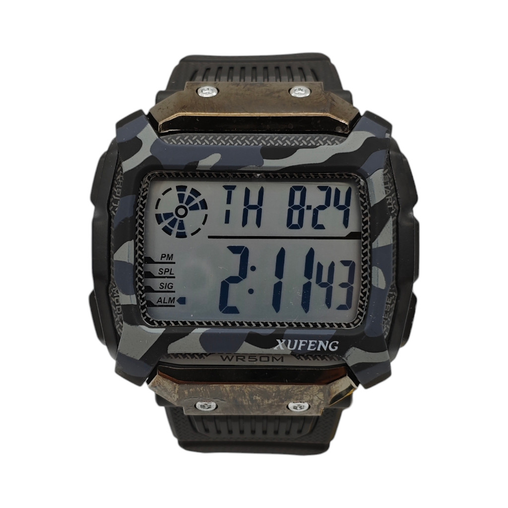 [341] Relógio Digital à prova d'agua masculino original esportivo presente alarme/cronômetro da moda