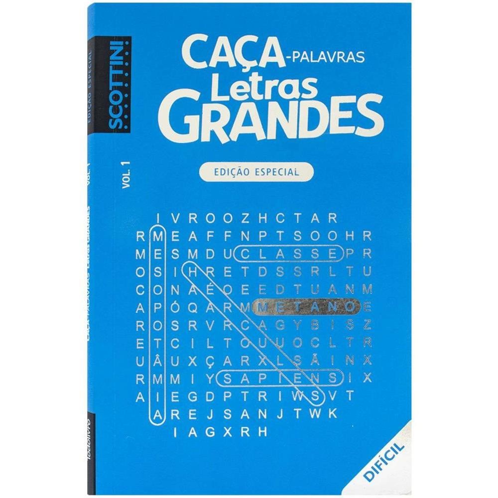 Caça Palavras Letras Grandes Vol1 Difícil Edição Especial