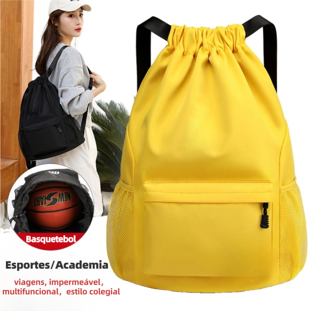 Bolsa Mochila Saco Esportiva Sacola Academia Futebol Basquete Passeio Impermeável ZJ6101#