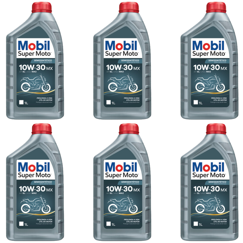 6L Óleo Motor Mobil Super Moto 10W30 4T MX Semissintetico