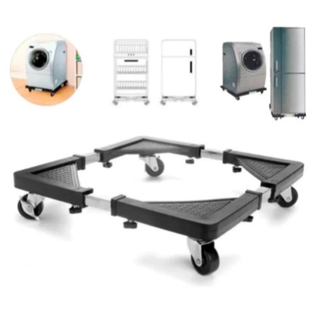 De Suporte Geladeira / Maquina De Lavar E Fogão Inox Com Rodinhas Grande Envio Imediato