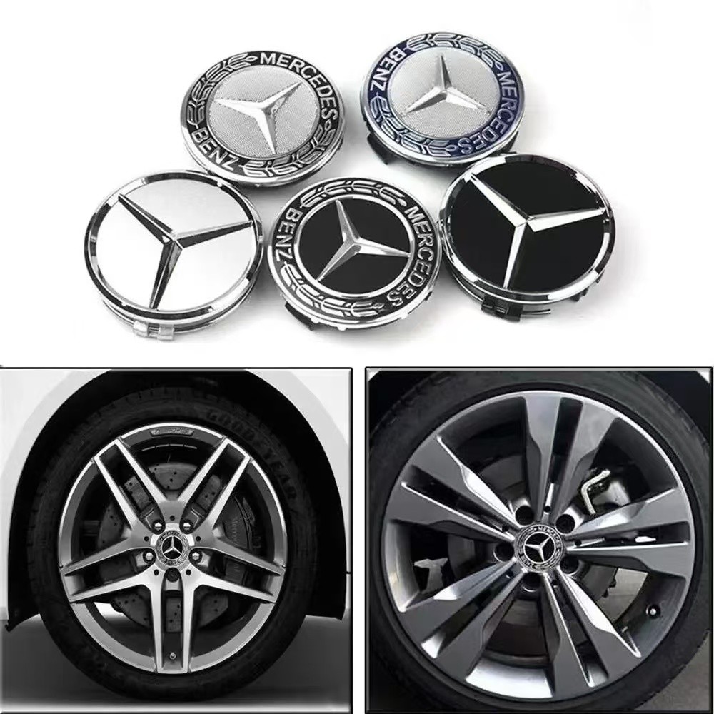 4 Pçs 75mm Tampa Central Da Roda Do Carro Hub Cobre Emblema Acessórios Para Mercedes Benz AMG Ces GLE CLC Classe W204 W2
