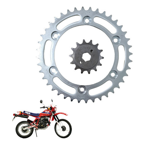 Kit Coroa 40 E Pinhão 14 Honda Xlx 250 1984 Á 1994 Aço 1045
