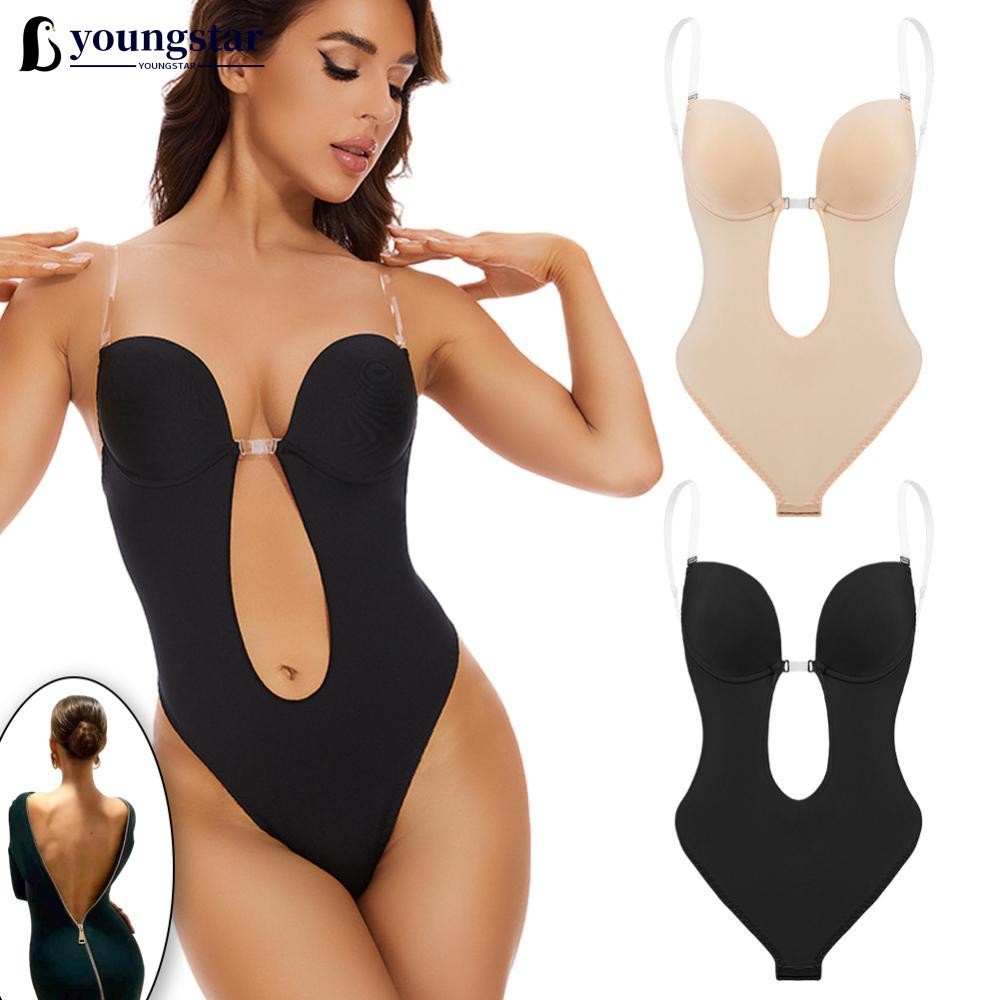 YOUNGSTAR Sutiã Modelador Invisível Sexy Bodysuit De Uma Peça Com Decote Em V Profundo Shapewear Feminino Sem Costura Ta