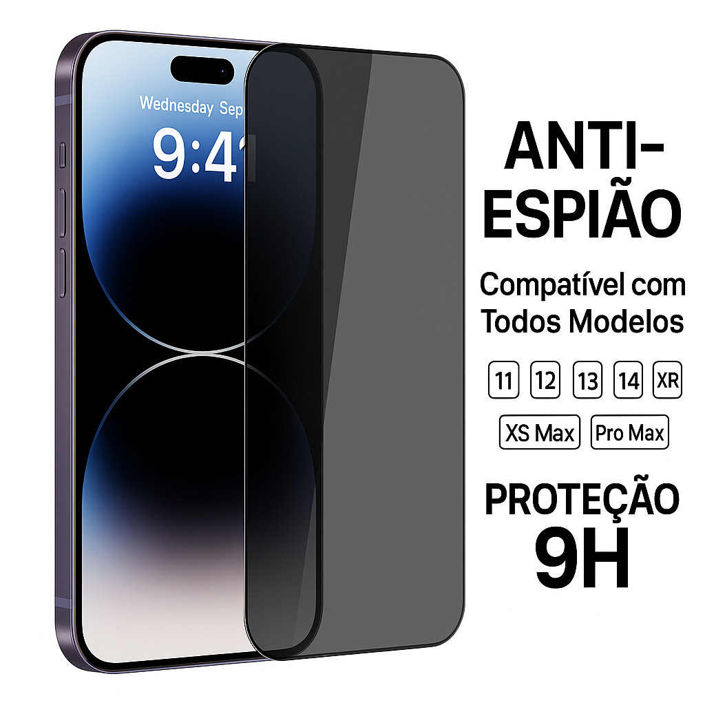 Película para Privacidade iPhone 11/12/13/14/15 PRO MAX/XR/XS MAX Todos Modelos Privacidade Para Ios 2