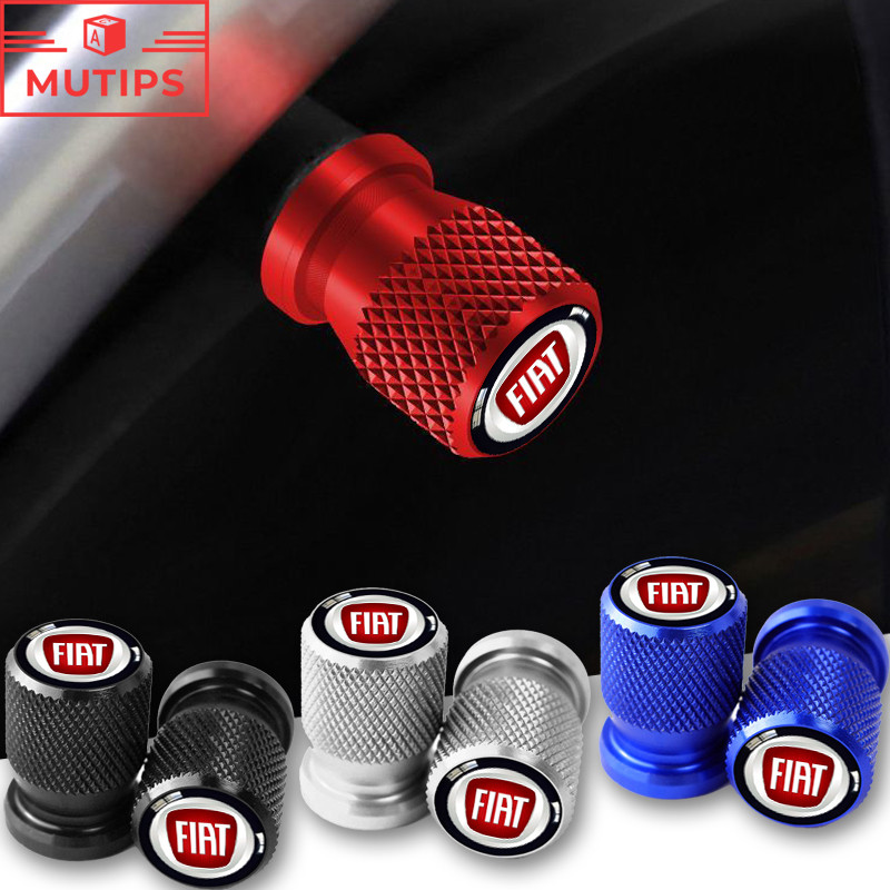 2/4 Pcs Fiat Tampa Da Válvula Do Pneu De Carro Haste Roda De Ar Metal À Prova De Poeira Para Strada Argo Mobi Toro Fastb