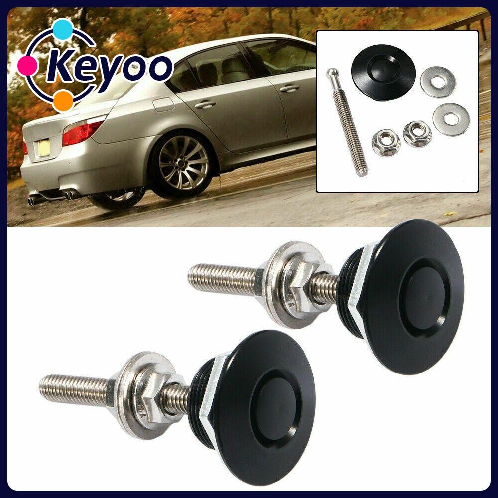 [KEYOO] 2/4pcs Botão De Pressão Clipe De Trava Preto Acessório De Carro Pino Do Capô Pára-Choque Dianteiro
