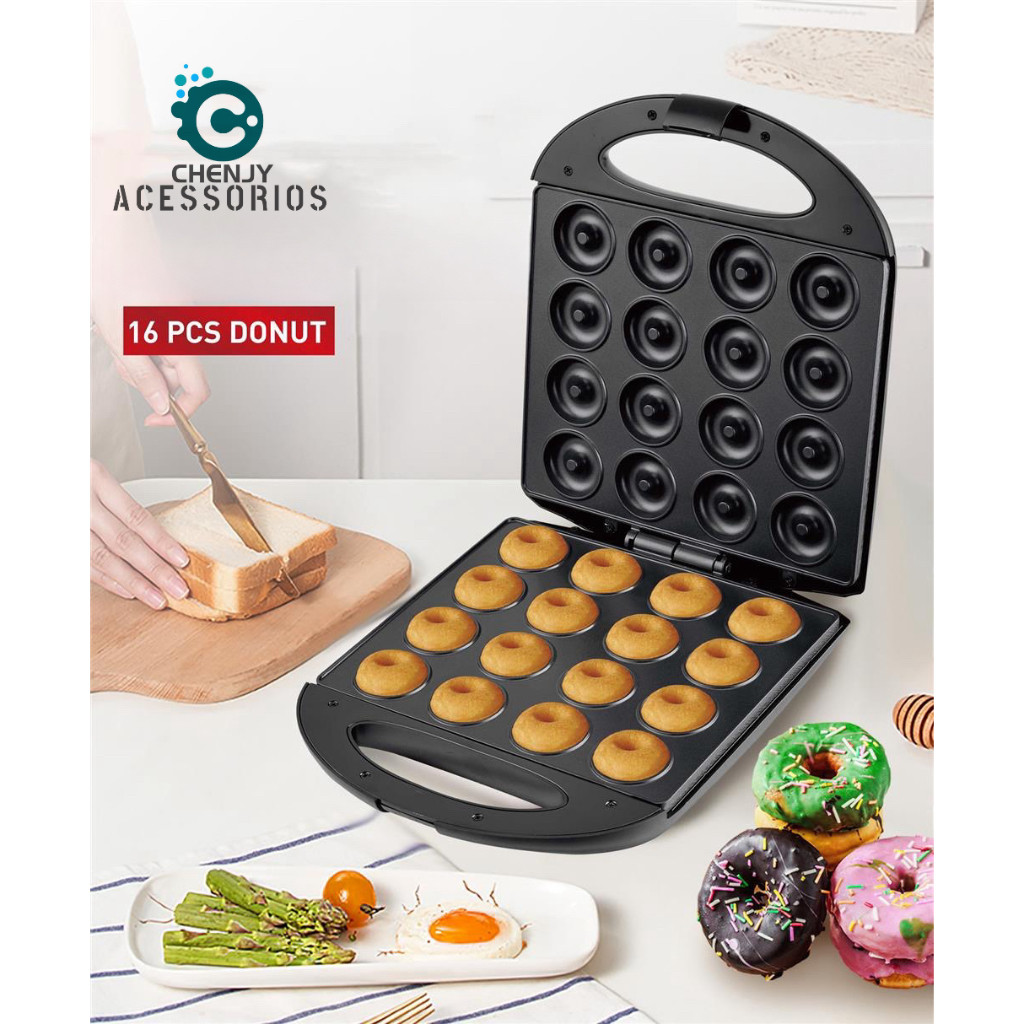 7 Donuts 16 Dunuts Máquina de Donuts Rosquinhas Confeitaria Culinária 110v-Envio imediato!!!
