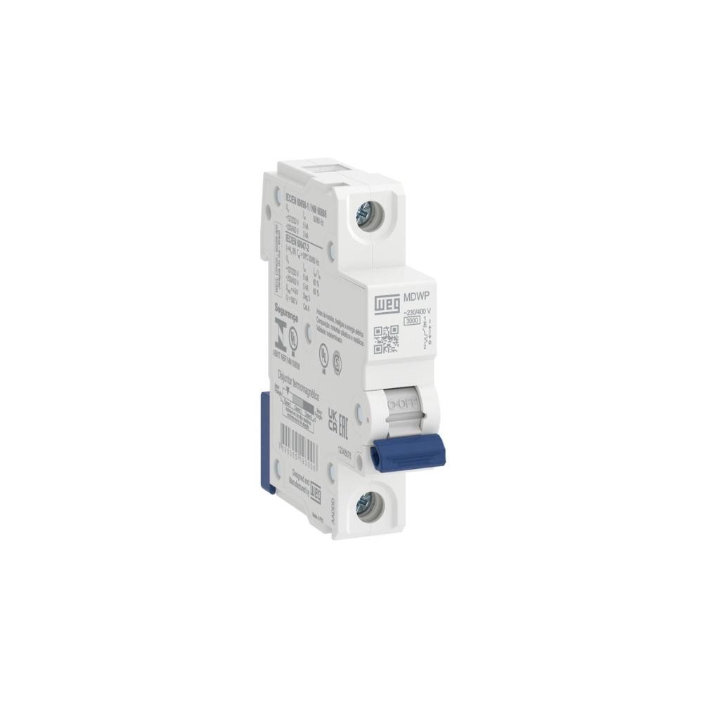Minidisjuntor curva B 1X40A 3KA MDWP-B40 Weg 40 Amperes Mini Disjuntor