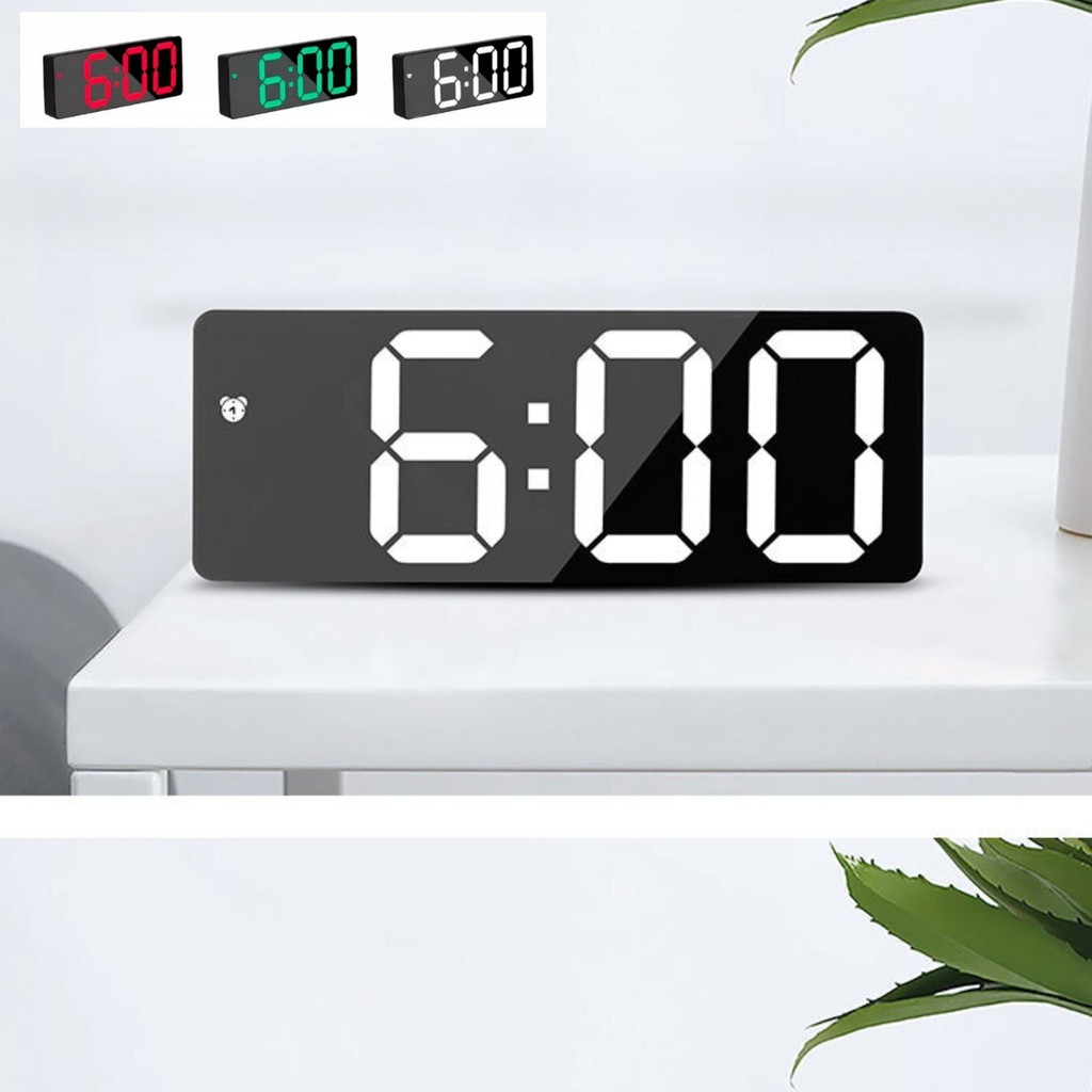 Relógio Despertador Digital Led De Mesa Bivolt Com Alarme Nf