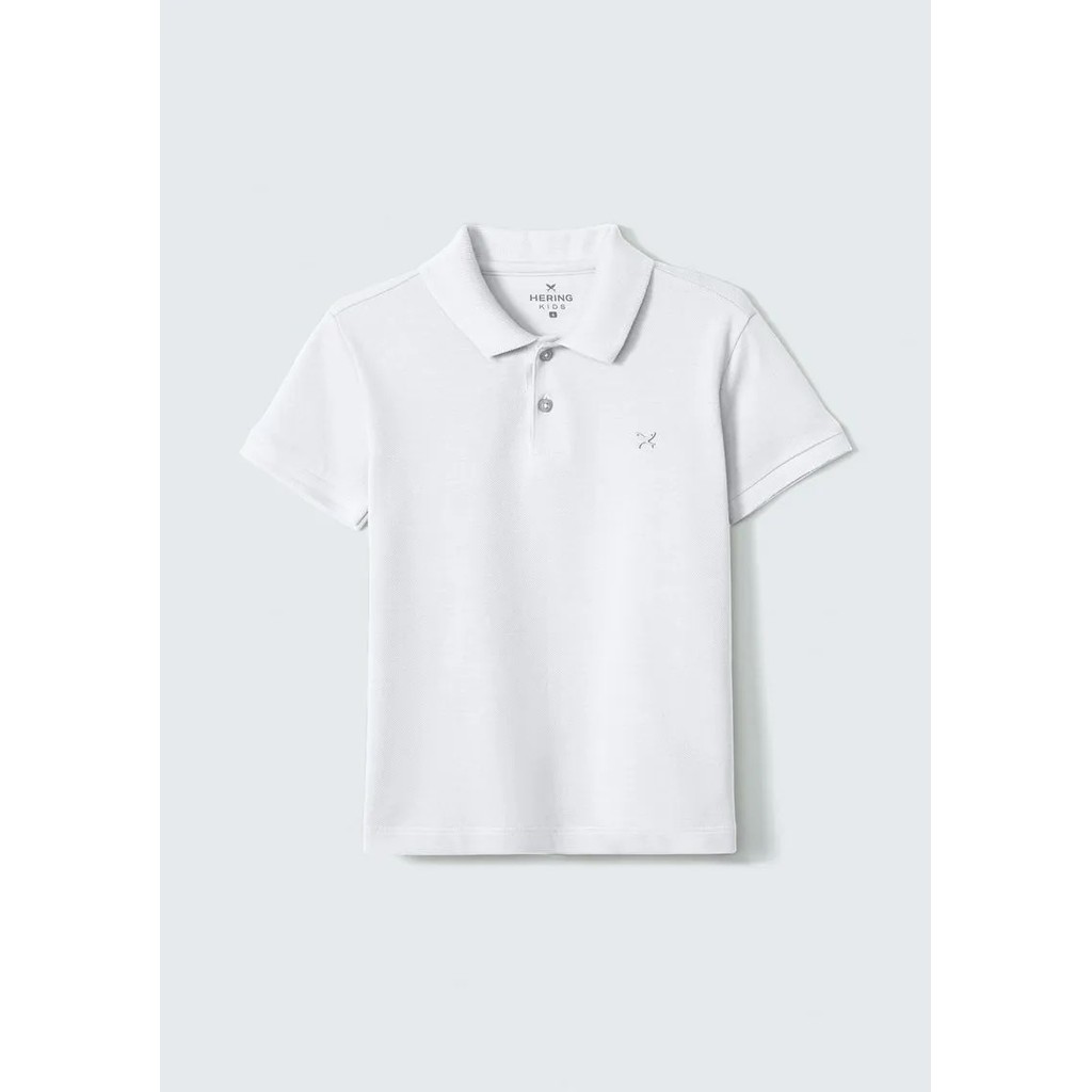 Camiseta Polo Branca Lisa Hering Infantil