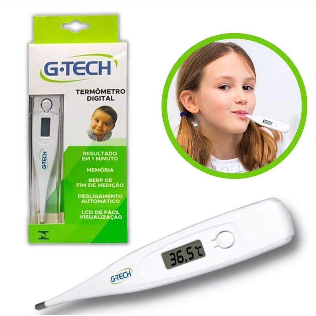 Termômetro Clínico Digital G-tech Vária Cores