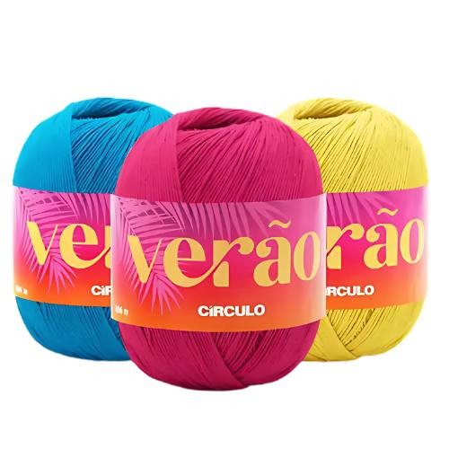 Linha Verão Círculo 150g 366m | Fio Premium p/ Crochê e Tricô | Mesma Espessura Charme | Lançamento