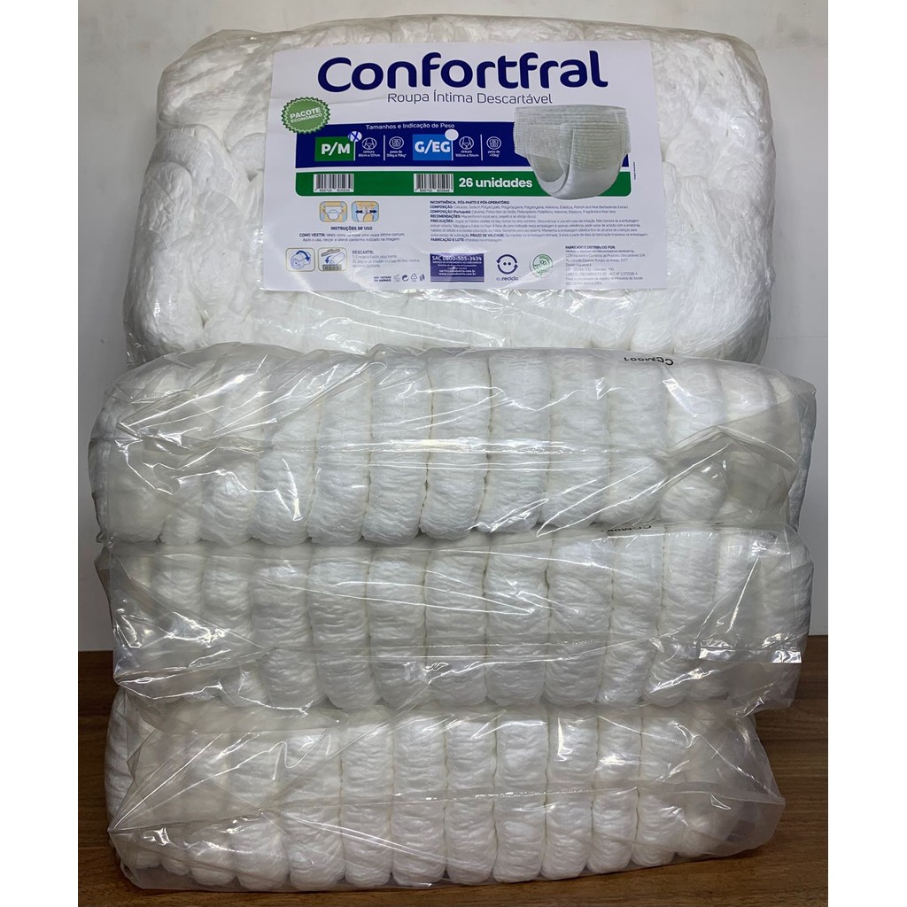 FRALDA CALÇA ADULTO PACOTÃO 2 LINHA GERIÁTRICA - CONFORTFRAL