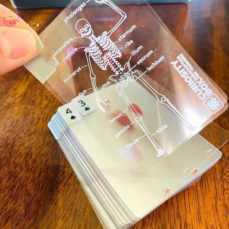 EMCH > Cartas De Jogo De Anatomia Humana , Baralho De Corpo , Engraçado , Transparente , Tabuleiro Para Festa , Novo