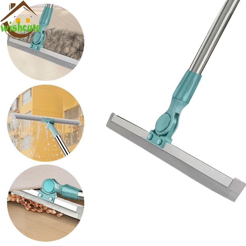 Rodo de Silicone Para Limpeza de Piso Vidros Com Gancho Secos e Molhados Uso Duplo Vassoura Mágica