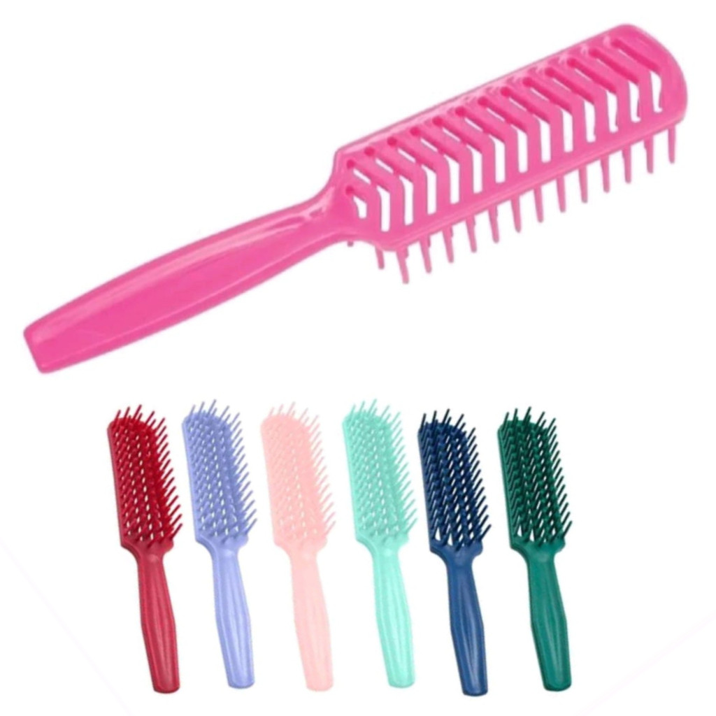 Kit 10 Escova Pente Jacaré Diversas Cores