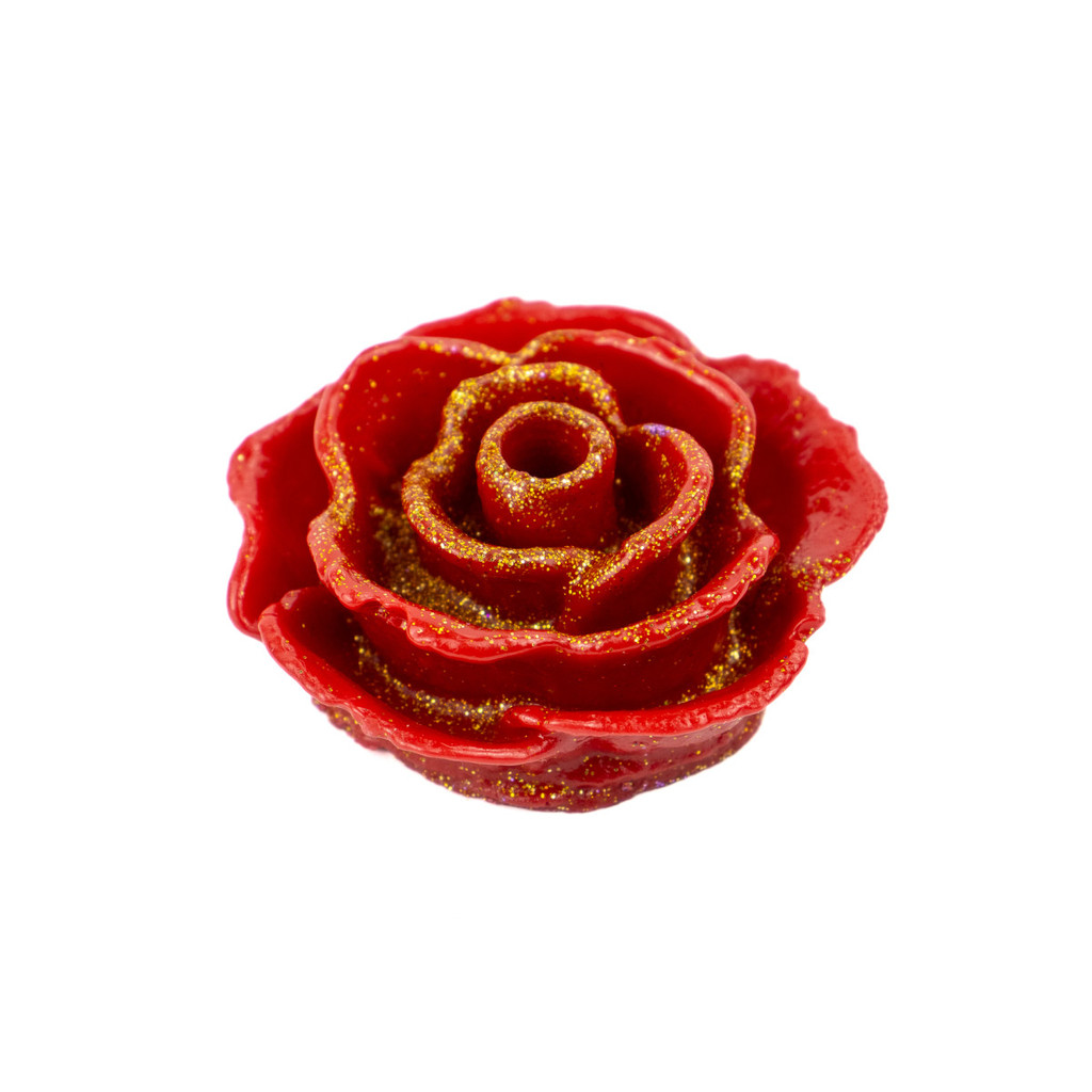 Ofertório Pomba Gira Rosa Vermelha Umbanda 5 cm Resina