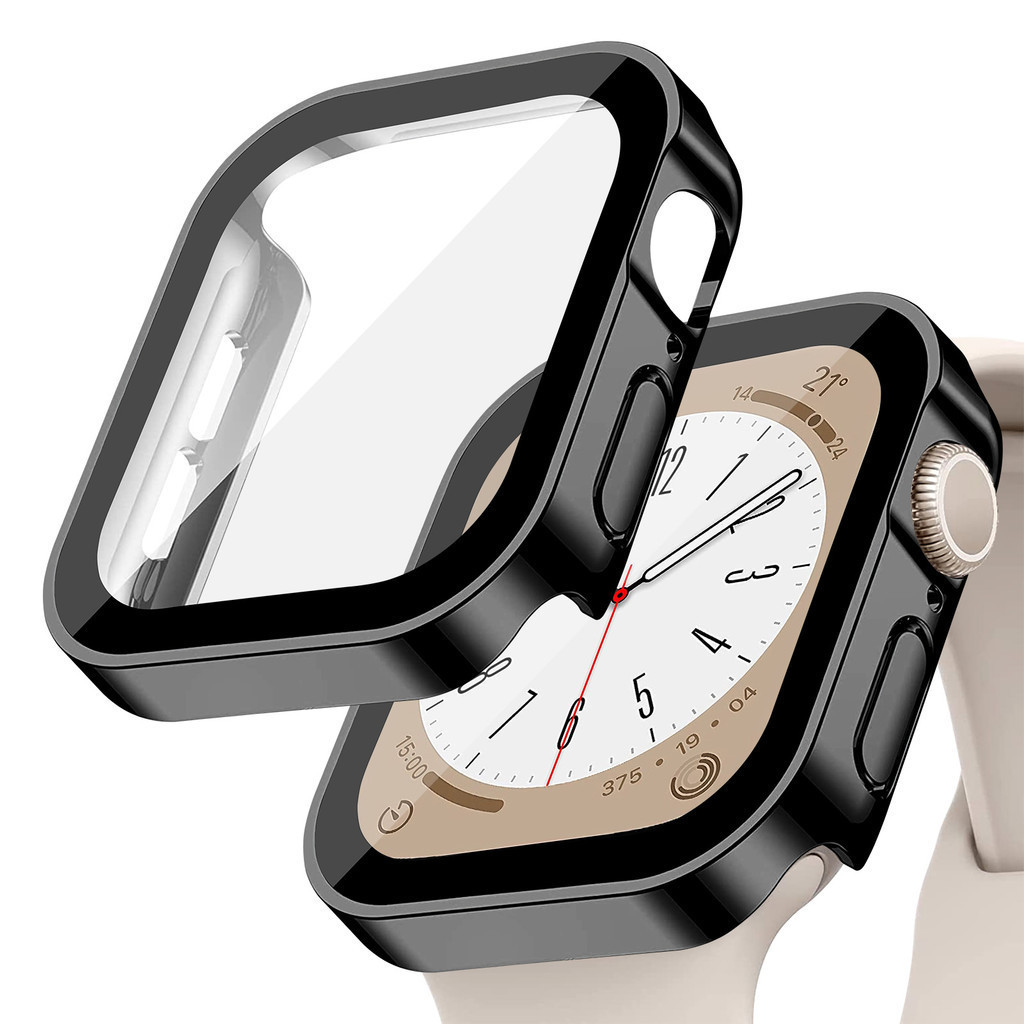 Capa e Película para Apple Watch Ultra 3 2 Series 11 10 9 8 7 6 5 4 SE de 40mm 44 41 45 42 46 49mm Caixas de relógio