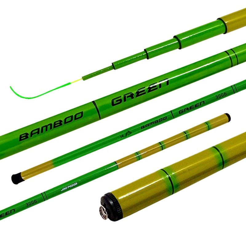 Vara Telescópica JP Bamboo Strong Green Jaú Pesca - 5,00m