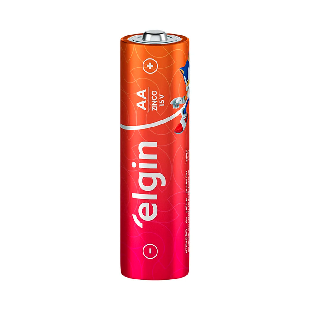 20 Pilhas Palito de Zinco Carvão 1,5V Elgin AAA