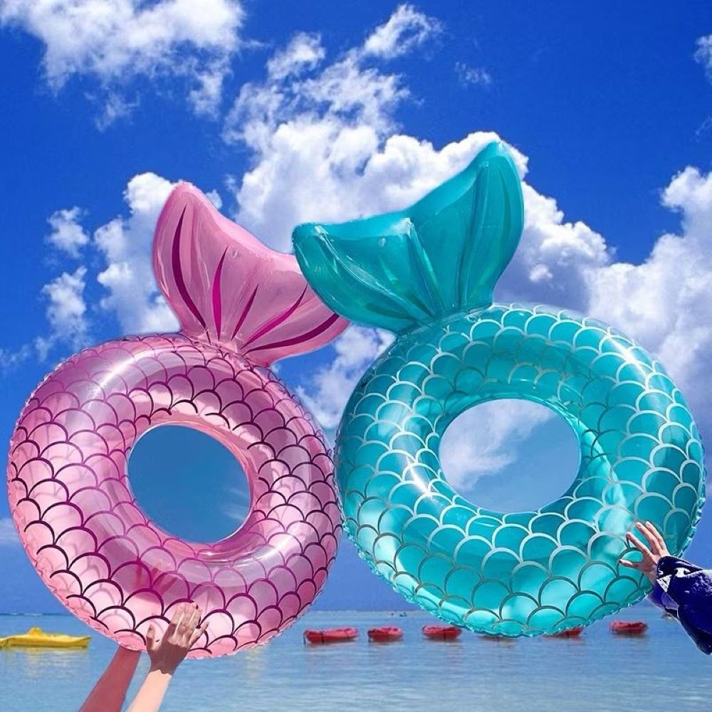 Boia Sereia Anel de Natação Inflável Para Infantil Adulto Piscina Decorações Eventos 70cm/90cm/120cm