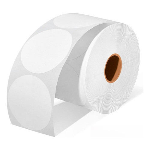 Bobina Com 1000 Etiquetas Redonda Térmica Adesiva 50x50mm