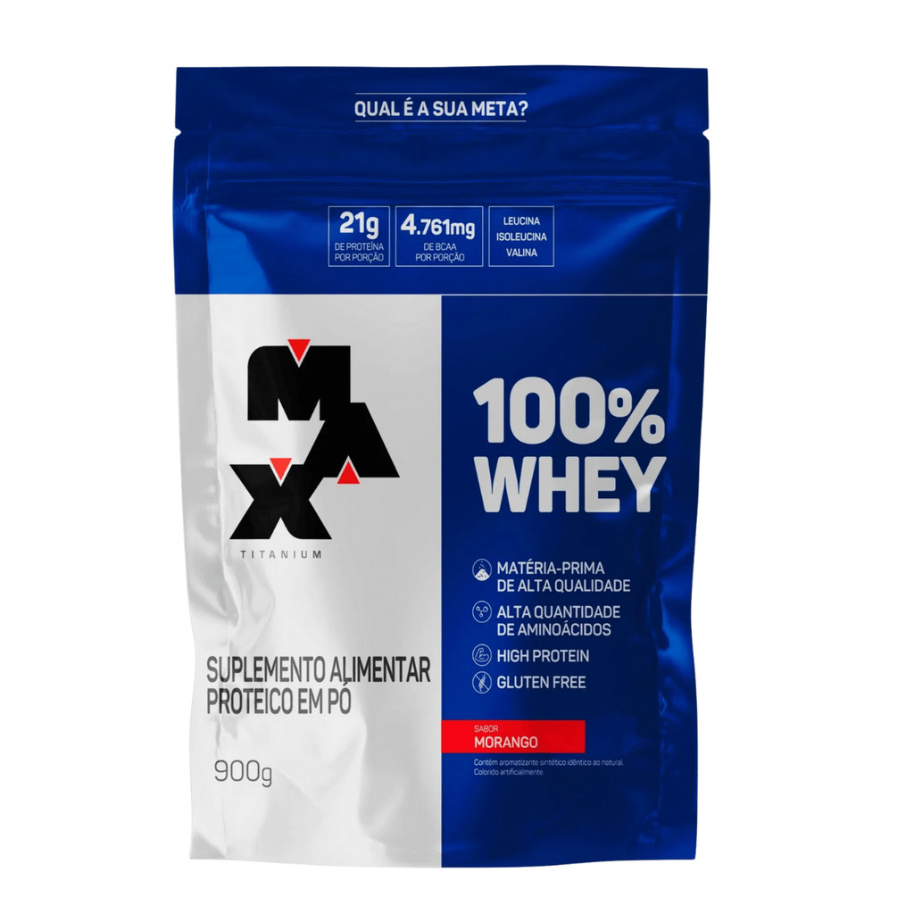 100% Whey Refil 900g Max Titanium