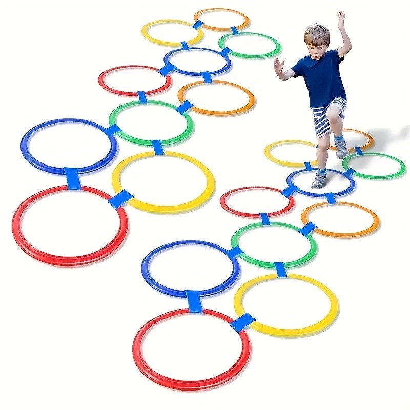 10 Anéis De Agilidade Para Treinamento Sensorial , Plástico Coloridos + 10 Conectores , Equipamentos Esportivos E Equilí