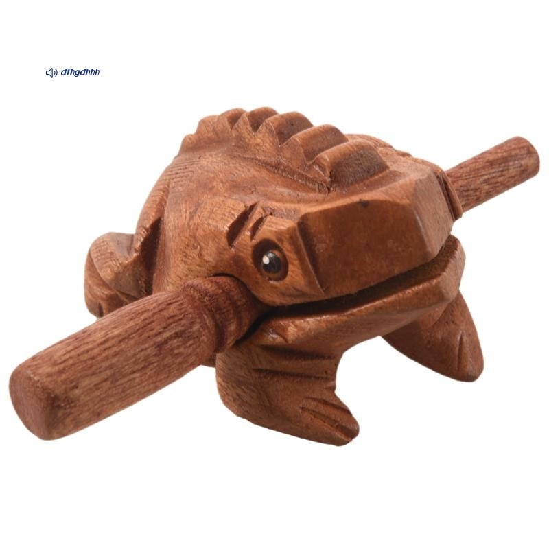 Brinquedo De Bloco De Tom De Sapo De Madeira Com Som Musical De Percussão Esculpida