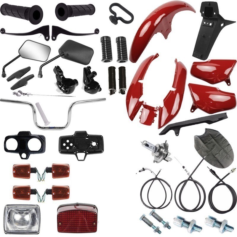 Kit Carenagem Farol Pisca Cg 125 Titan 1998 1999 Vermelho