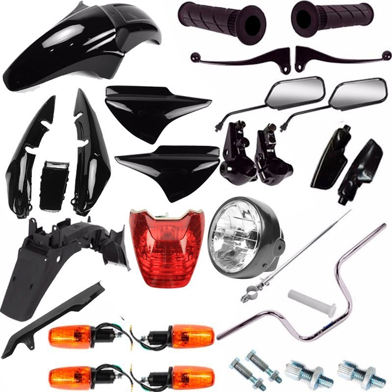 Kit Carenagem Guidao Pisca Cg 150 Titan 04 At 08 Preto