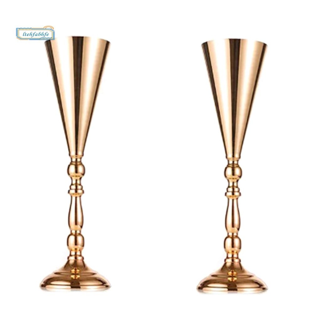 Vaso De Flores De Mesa , 2 Peças , Peça Central De Casamento , Decoração , Suporte Metal , Ornamentos Artificiais Para P