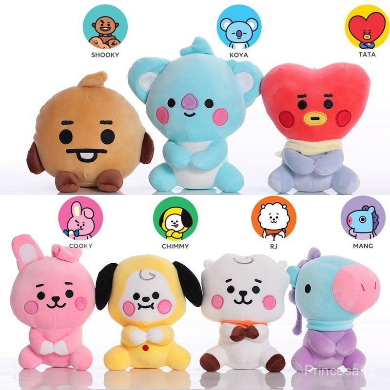 kpop bts bt21 Sentado Boneca Bebê Pelúcia Brinquedo tata Biscoito chimmy