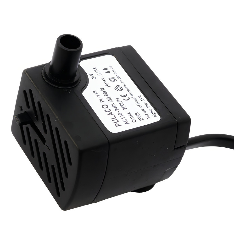 Bomba Submersa Bombinha Motor Para Aquário Fonte Água Bebedouro Pet 200l/h Bivolt Cabo 1.20 m oferta