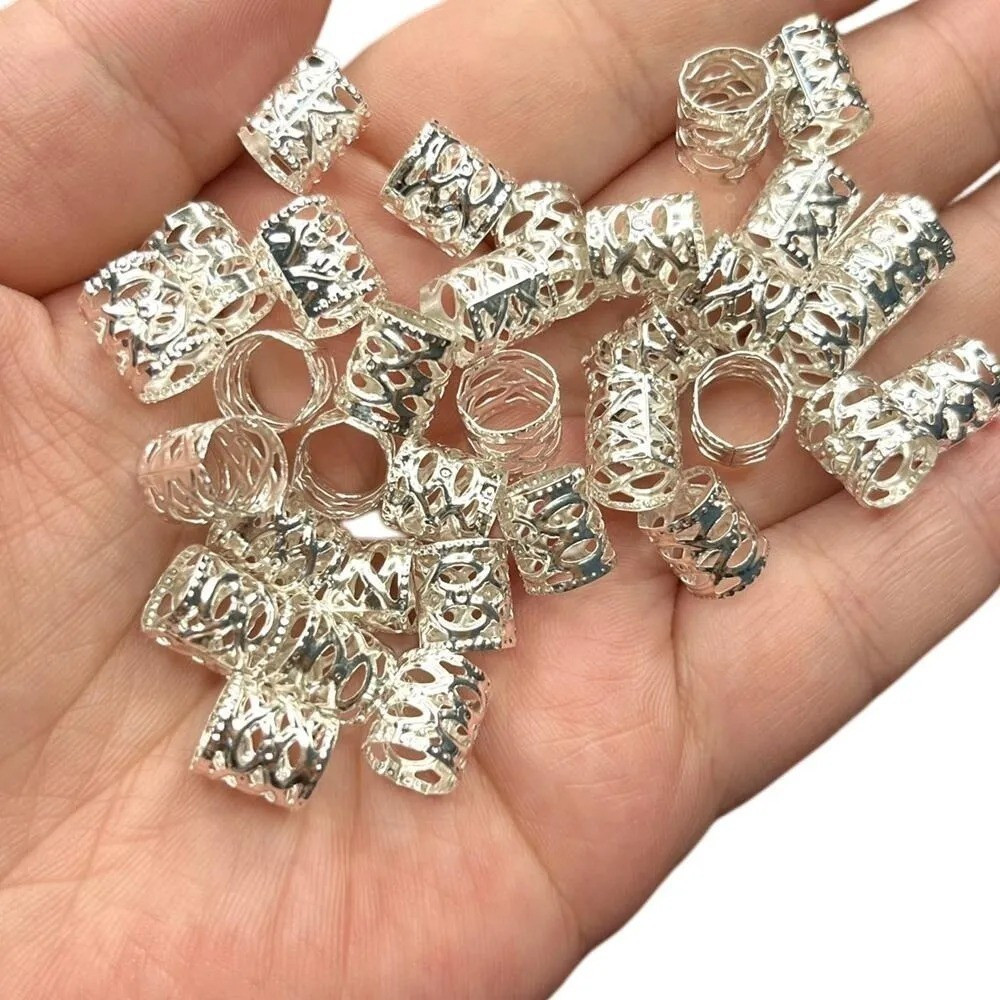 100-500 Pcs Anel Para Box Braids Tranças Jumbo Twist 8*9mm prata/dourado/colorido