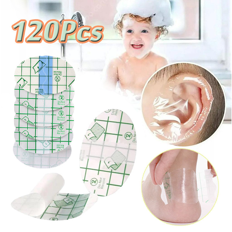 Kit 100pcs Adesivo Impermeável Orelha Banho Natação Infantil Adulto