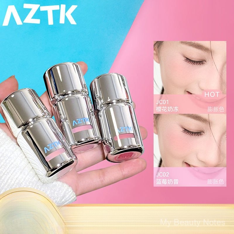 Aztk Liquid Liquid Blush Highlight Repair Jc01 Creme Vermelho Sol Feminino Queixo Roxo Maquiagem Nude Matte Expansão Cor