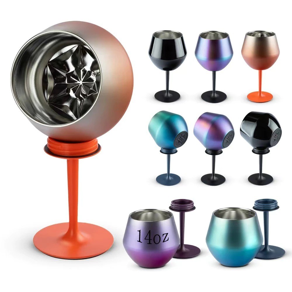 Copo De Coquetel 2 Em 1 414ML Vinho Removível Forma De U Isolamento Duplo Café Com De Aço Inoxidável 304 novo nova