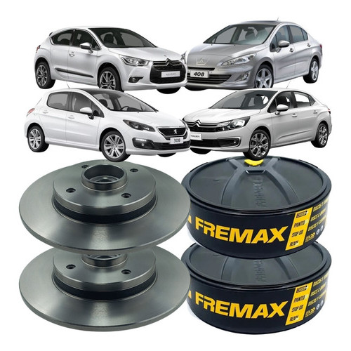 2 Disco Freio Traseiro Original Fremax C4 Lounge Ds4 308 408 2011 2012 2013 2014 2015 2016 a 2019