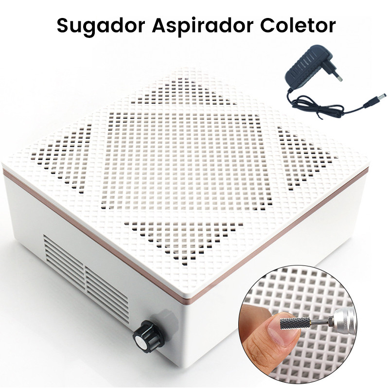 Sugador de pó Unhas Aspirador Coletor De Pó Grelha Churrasqueira Unhas Bivolt Sugador 1 Cooler 120W