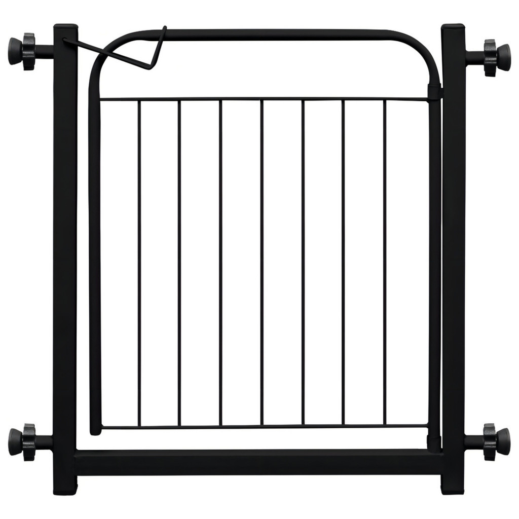 Portão Pet Cães Bebês Largo 69 a 84cm C/ Extensor 10cm Preto
