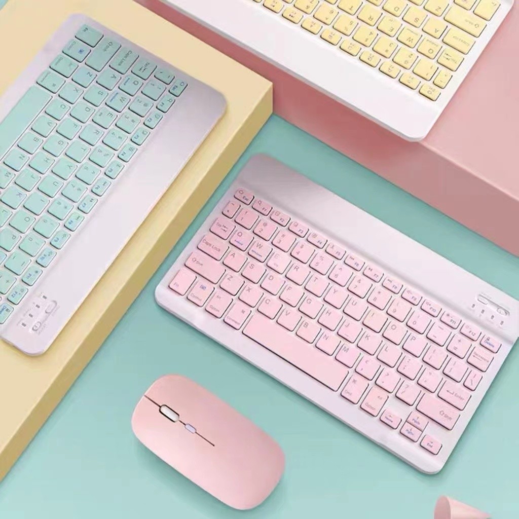 Kit Teclado com mouse Recarregável Durável Portátil  Compatível Pc iPhone Android