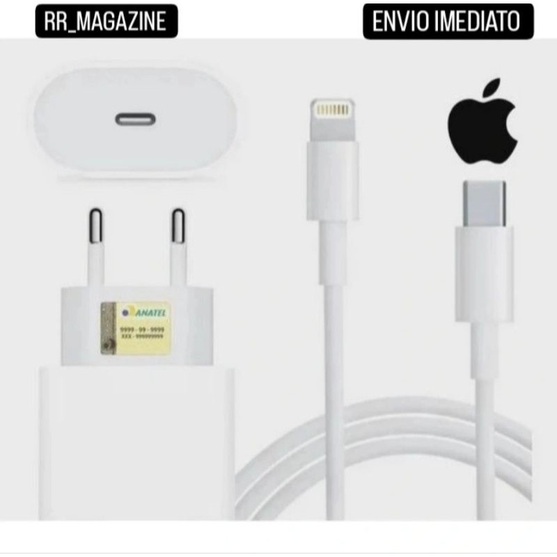 Carregador iPhone turbo Original Completo Turbo 20w iphone 11 12 12 13 14 Promax X  Xr Xs