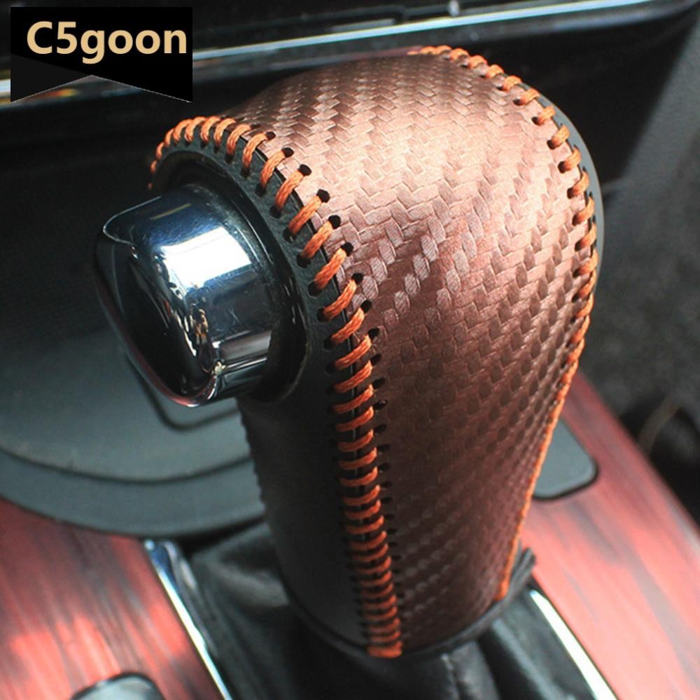 C5GOON Carro Engrenagem Couro Interior Botão De Mudança De Cabeça Capa Acessórios Para Honda Vezel HRV HR-V 2014-2020 Em